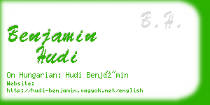 benjamin hudi business card